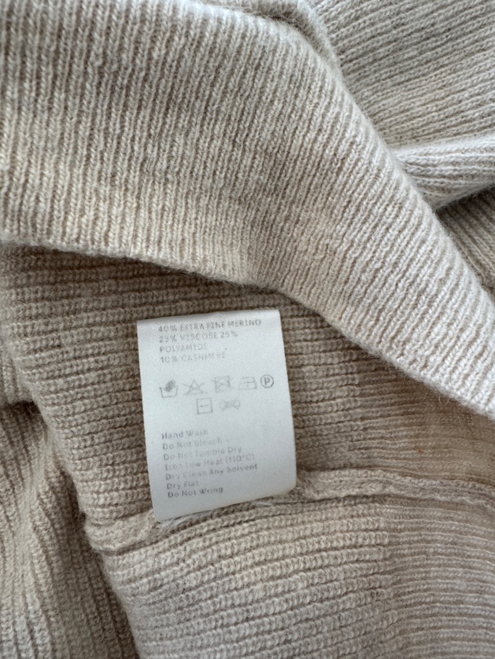 Nanushka MOG Cashmere Wool Knit Hoodie in Taupe - Picture 7 of 9